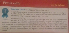 Samule Liscio - Premio "Giovane Holden" Motivazione - Europa Edizioni