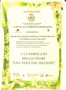 Nello Cesari - Premio "Vinceremo le malattie gravi" - Europa Edizioni